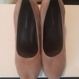 Nude Suede Low Heel Jeffrey Campbell Shoes 8.5